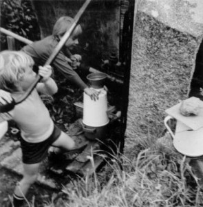 Brother fetching water in 1972